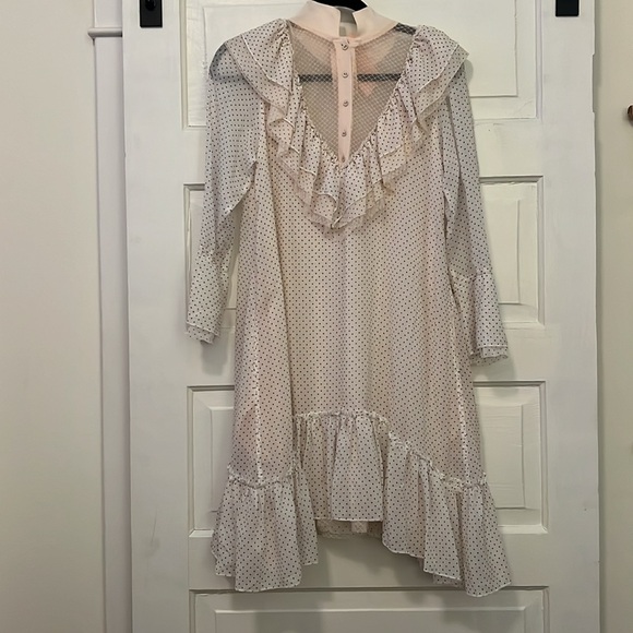 We Are HAH Heavy Necking Polka Dot Ruffle Dress - Picture 3 of 6